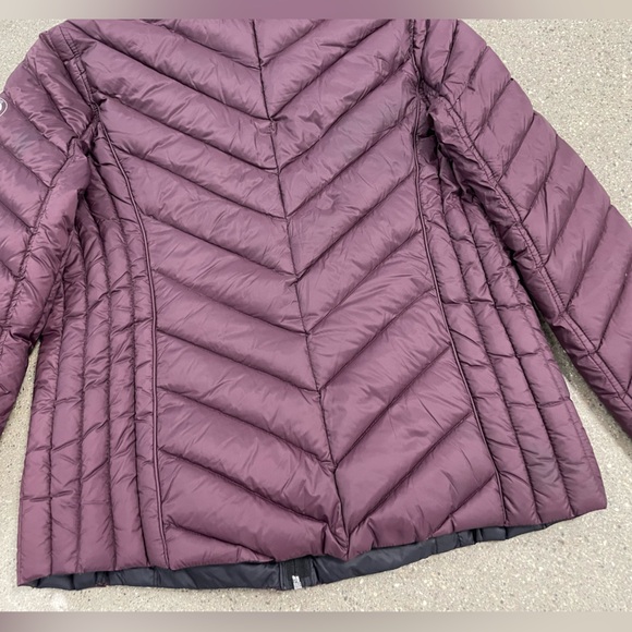 Michael Kors Purple Down Feather Filled Packable Puffer Winter Coat Jacket Large - Picture 12 of 16